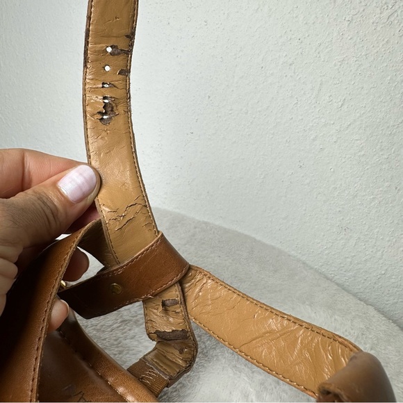 ANTONIO MELANI Tan Leather Buckle Sandals - Picture 10 of 12